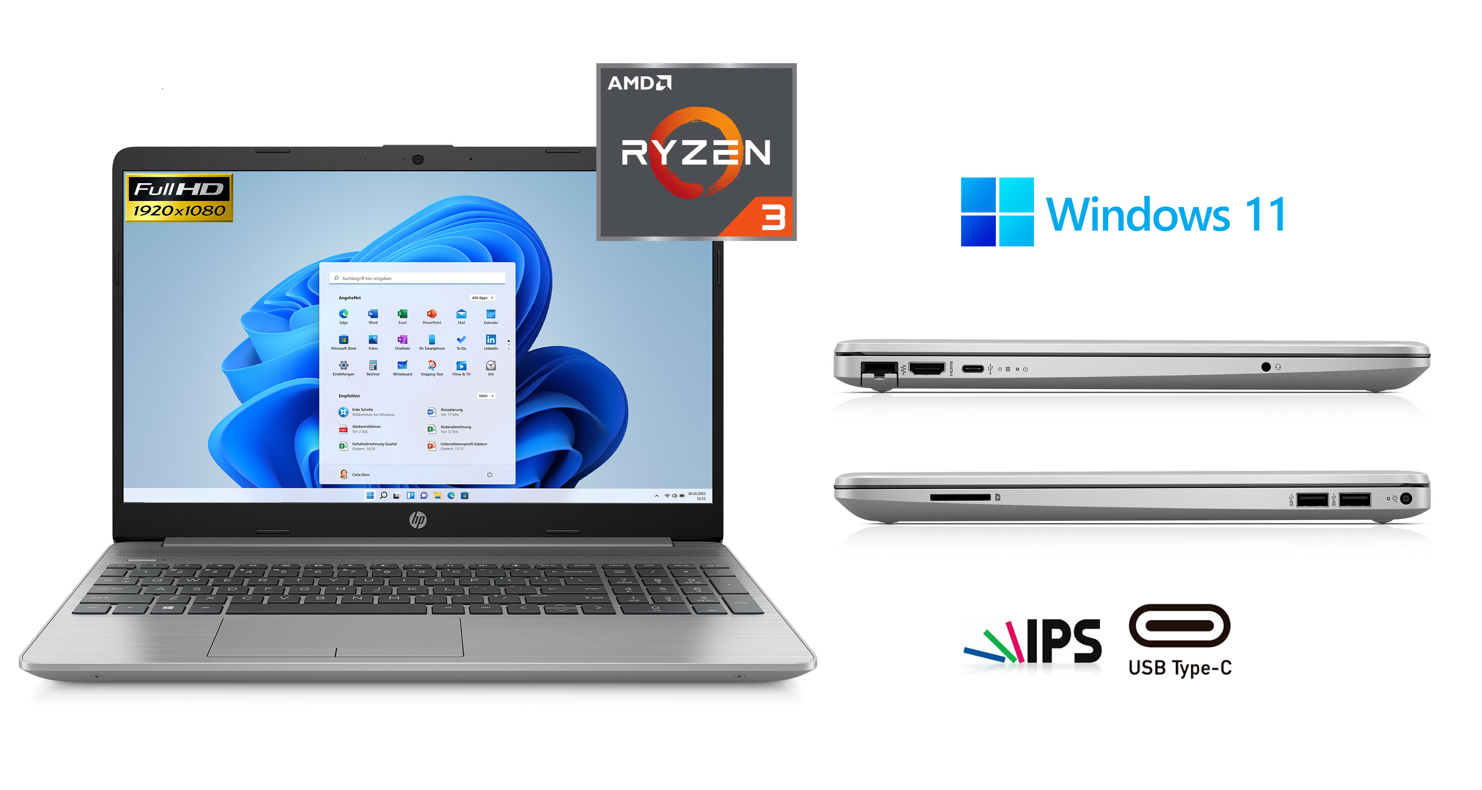 HP 255 G9 Win11 SSD 16GB 2TB 5425U 3 @4,1GHz Ryzen RAM AMD Notebook 15,6\
